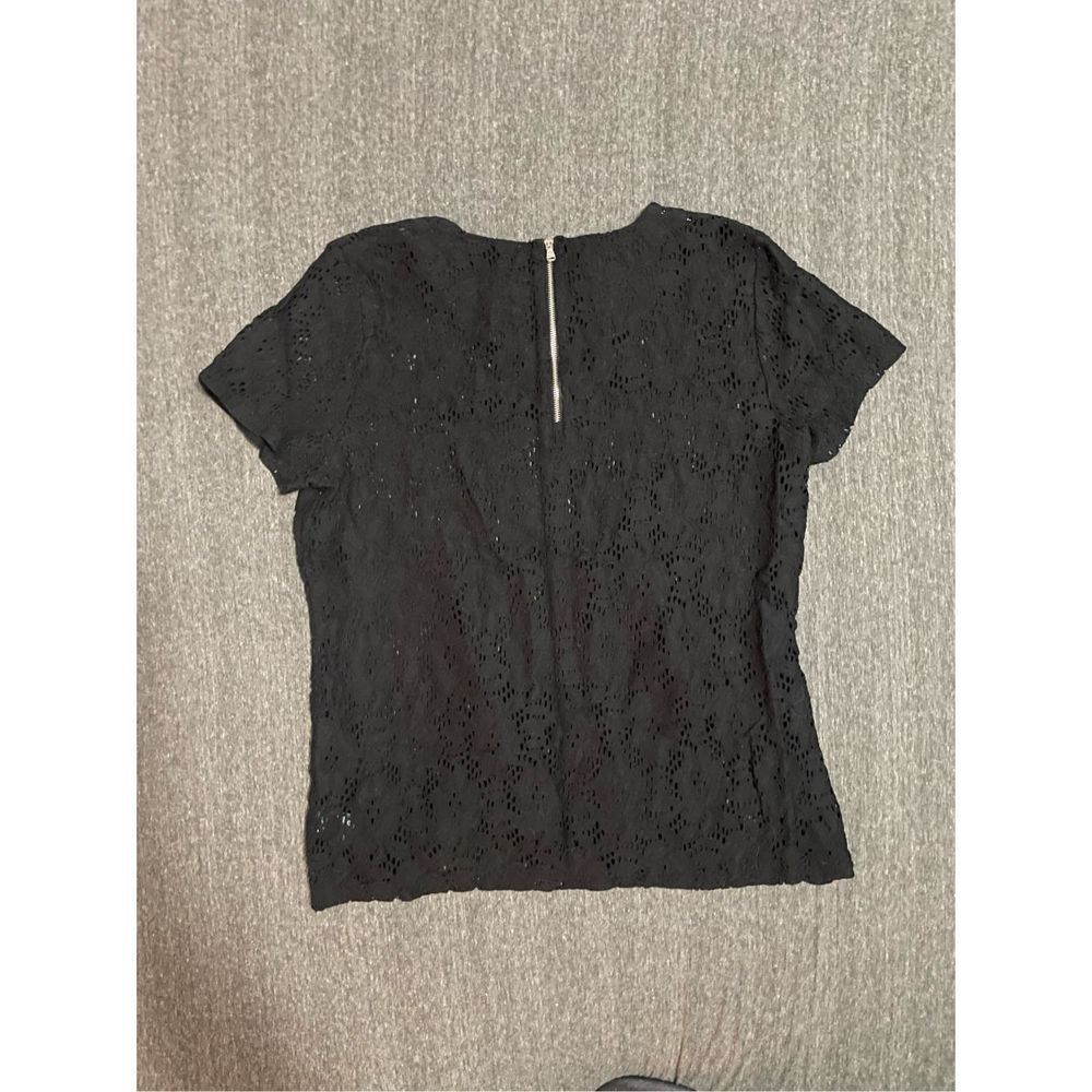 Women’s size Large two Blouse Bundle Business Casual Work Short sleeves Crochet - Picture 8 of 14